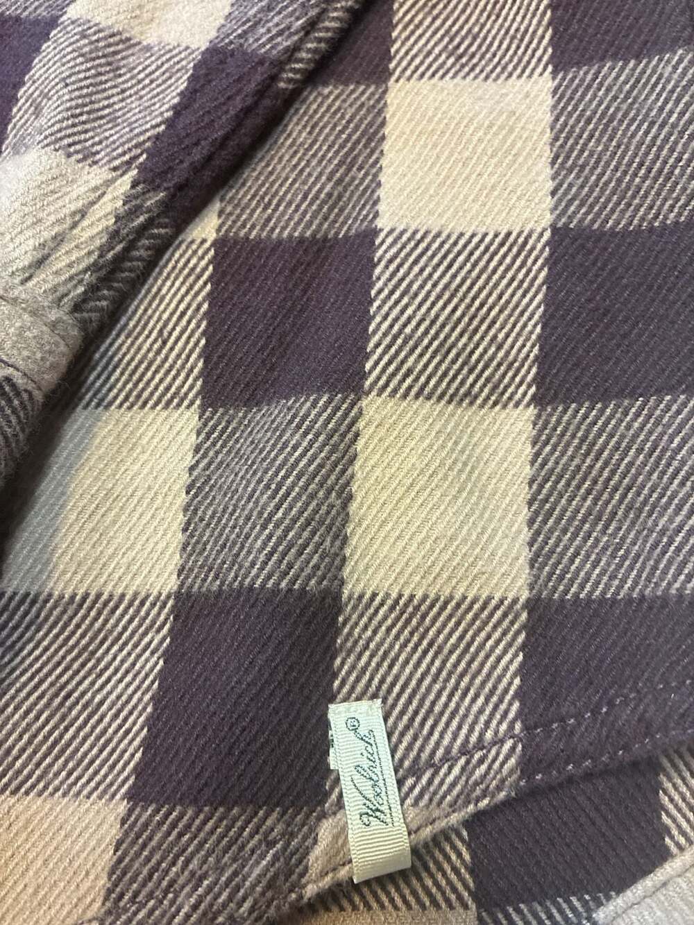Woolrich Women's Aubergine Buffalo Check Flannel Shirt Size L - Picture 5 of 8